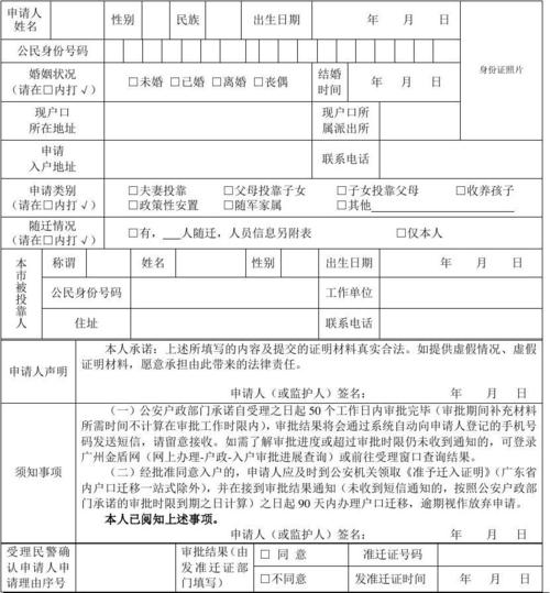 广州入户申请的相关图片